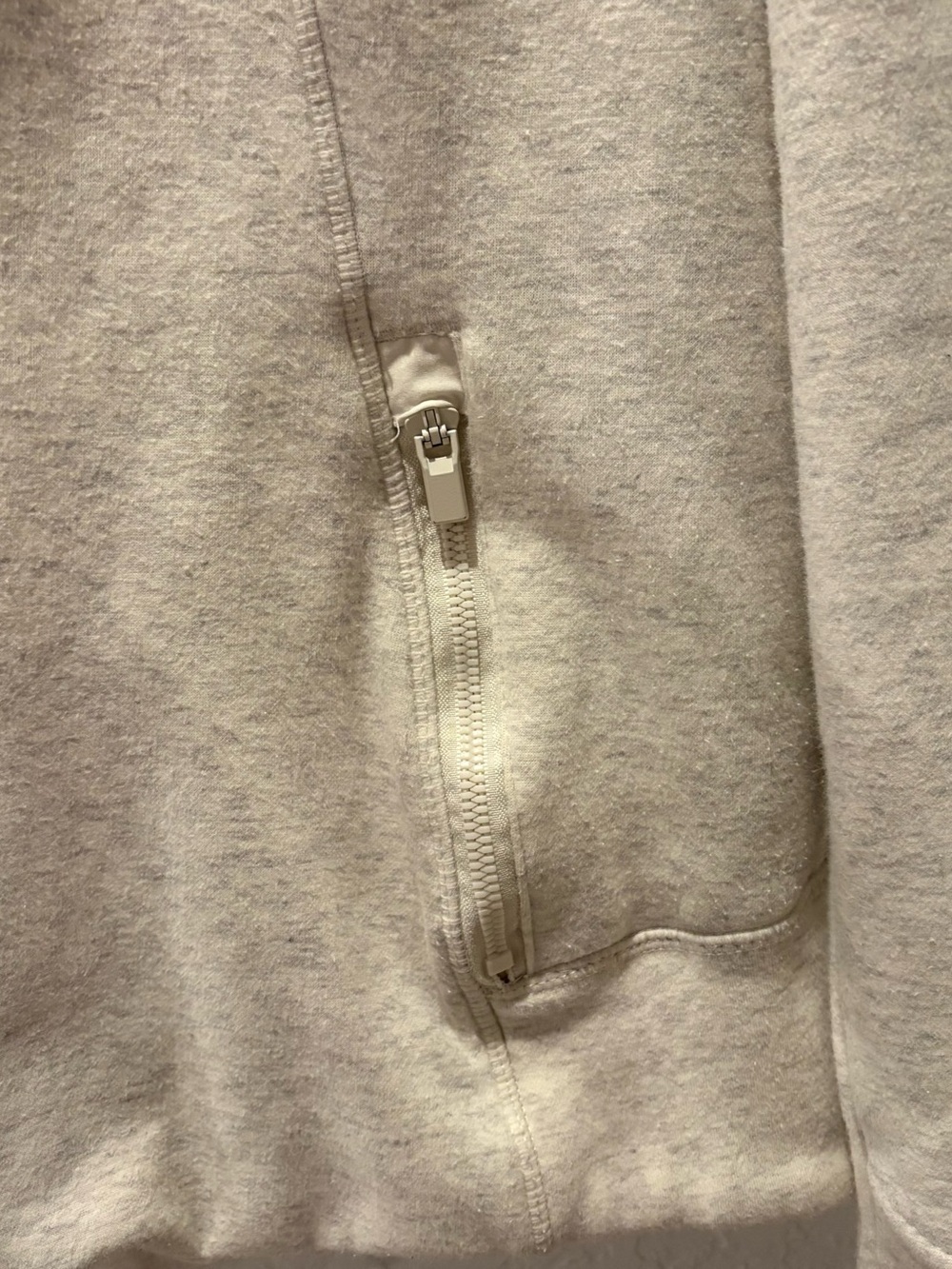 90 Degree By Reflex Cream Hooded Puffer Jacket with Fleece Lining - Picture 5 of 7